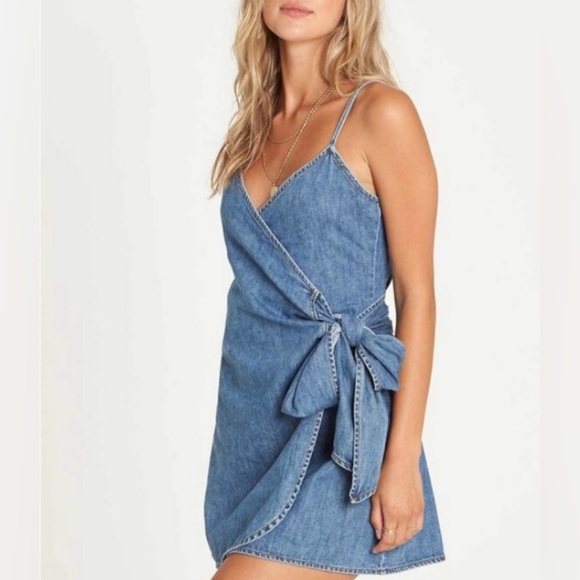 Billabong Dresses & Skirts - Billabong Island Wrap Denim